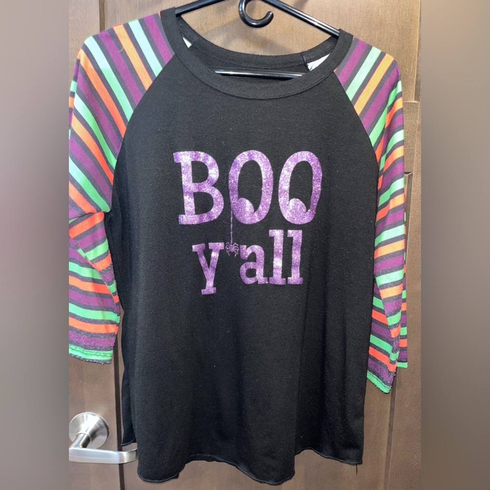 Colorful Striped Halloween Shirt